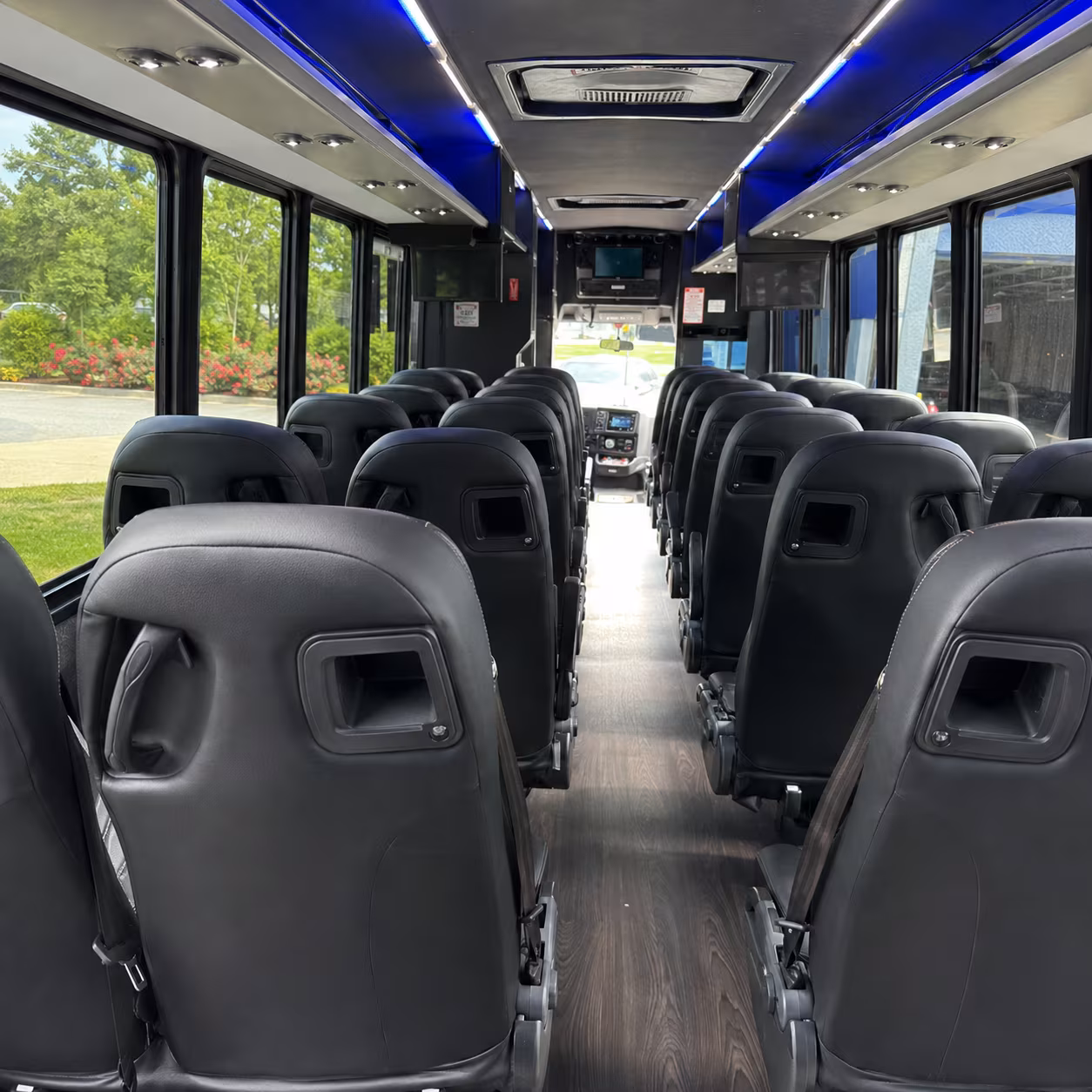 fontana 28 passenger minibus interior
