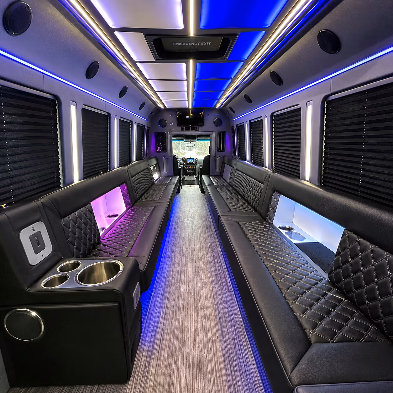 fontana party bus inside