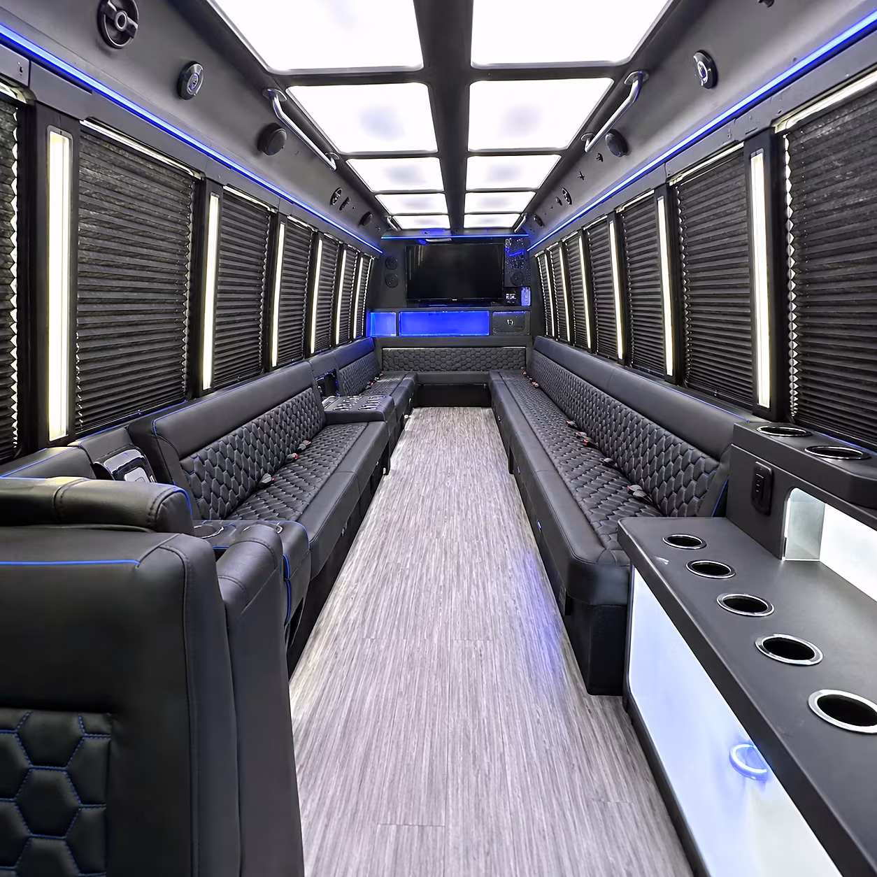 fontana party bus rental interior